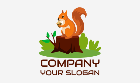 Logo Tupai Rumput Hijau