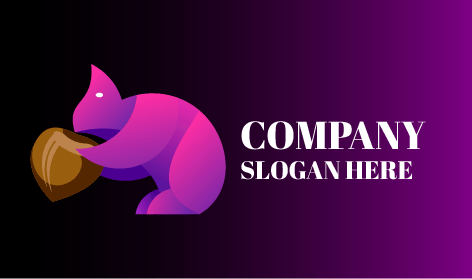 Nut Crunching Squirrel Logo