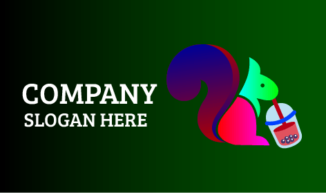 Logo D'écureuil Sirotant Du Jus