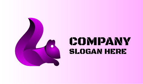 Logo Tupai Ungu Cerah