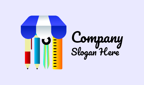 Logo De Papeterie D'auvent Bleu