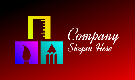 Degrade Arka Plan Kırtasiye Logosu