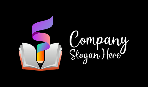 Logotipo De Papelería Con Cinta Vibrante