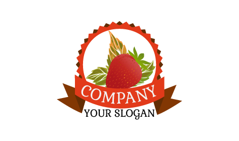 Logotipo De Fresa Roja Fresca