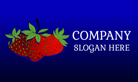 Logo Buah Stroberi Segar