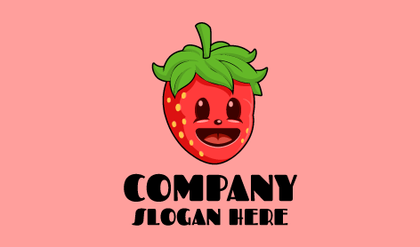 Logotipo De Fresa Feliz