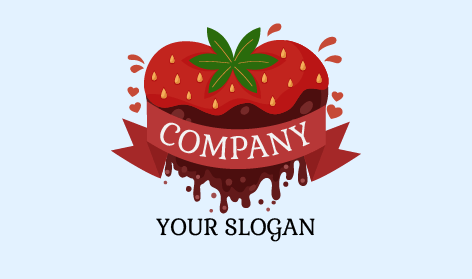 Logo Stroberi Segar Yang Berair