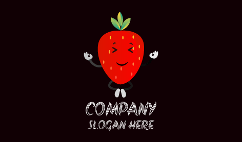 Logotipo De Fresa Relajante