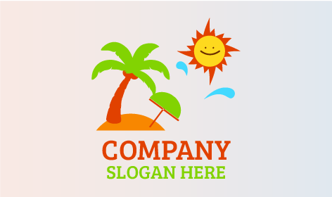 Beaming Yellow Sun Summer Logo