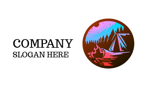 şenlik Ateşi Kamp Yaz Logosu