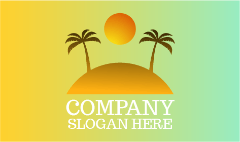 Logo Classique Du Coucher Du Soleil D'été