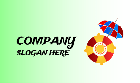 Colorful Umbrella Summer Logo
