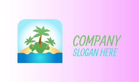 Logo D'été D'île Isolée