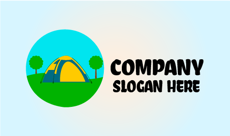 Logotipo De Campo Verde Exuberante De Verano