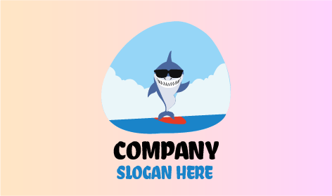 Marine Shark Summer Logo