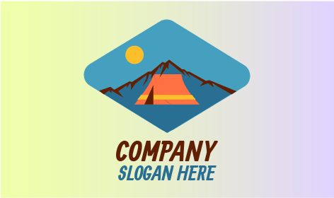 Logotipo De Viaje De Campamento De Montaña De Verano