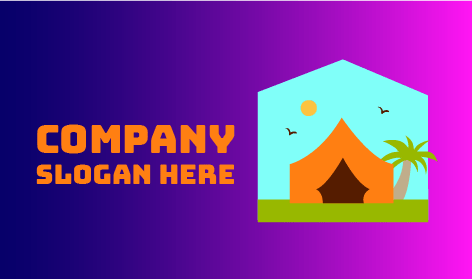 Logo Musim Panas Penutup Tenda Oranye