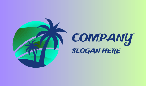 Logotipo De Verano De Silueta De Palmeras