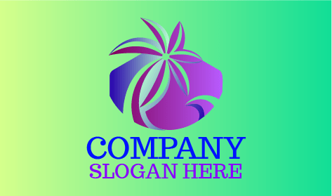 Mor Palmiye Ağacı Yaz Logosu