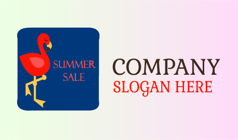 Red Flamingo Summer Logo
