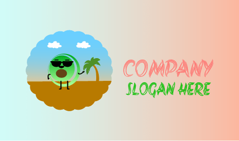 Stylish Avocado Summer Logo