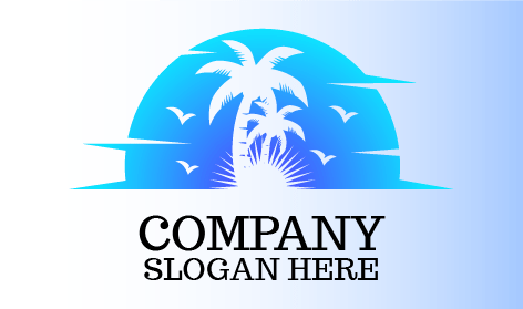 Logo De Cocotier Soleil D'Été