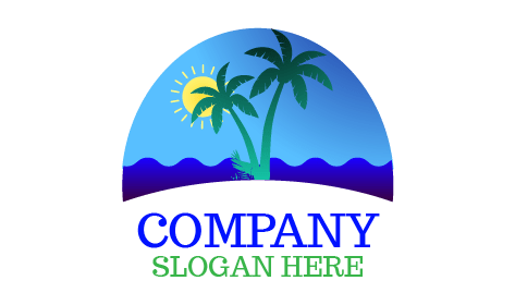 Logotipo De Turismo De Verano La Luz Del Sol