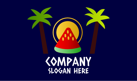 Logo Estivo Di Anguria Con Semi Gialli