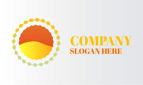 Logo Del Sole Splendente E Ardente