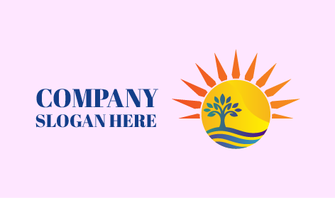 Blaues Baum-sonnen-logo