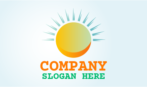 Logotipo Circular De Rayos De Sol