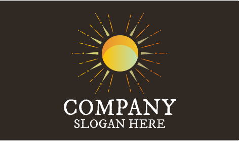 Blendende Strahlen Sonnen Logo