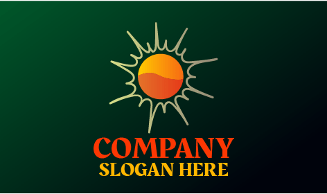 Logotipo Minimalista De Sol Brillante