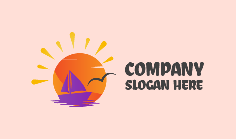 Purple Boat Sun Logo