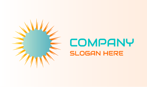 Logotipo Del Sol Con Bordes Puntiagudos