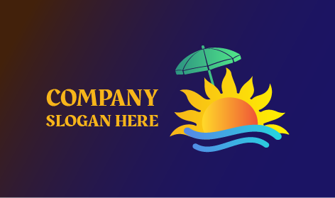 Logotipo De Sol Brilhante Nadando