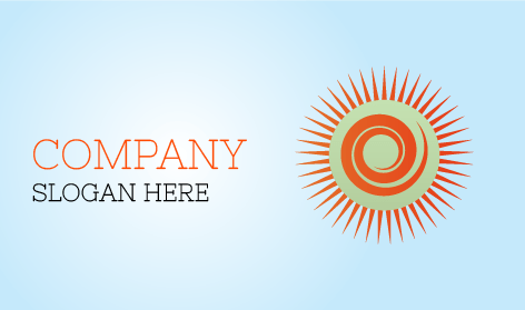 Logotipo Do Sol Laranja Girando