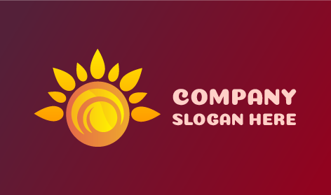 Logotipo De Rayos De Sol De Color Amarillo Vibrante