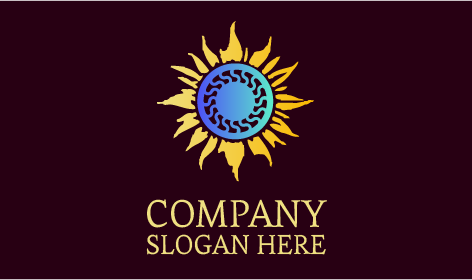 Logo Du Soleil Aux Rayons Jaunes