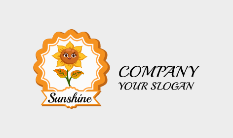 Logotipo Adorable De Girasol Femenino