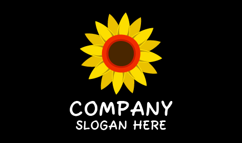 Logo Estetico Con Girasole Dorato