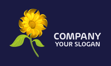 Logotipo Animado De Girasol Elegante