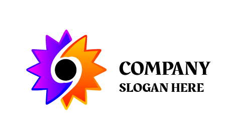 Black Disc Floret Sunflower Logo