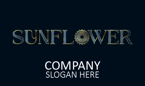 Mavi Ayçiçeği Kelime İşareti Logosu