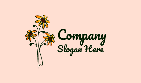 Logo Buket Bunga Matahari Kartun