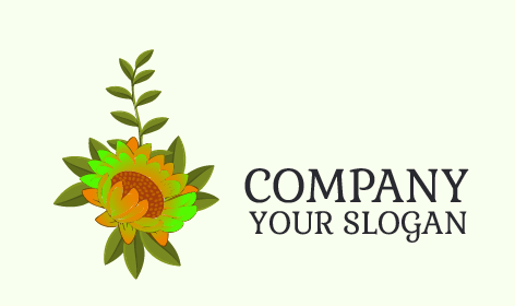 Logotipo De Girasol De Lima Fresca