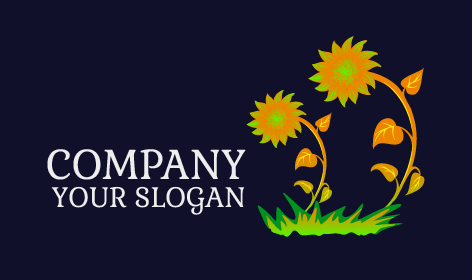 Logotipo De Girasol Naranja Brillante