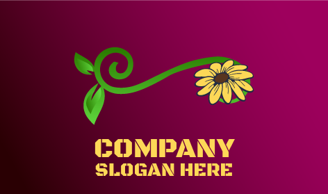 Logotipo De Girasol De Rama Verde