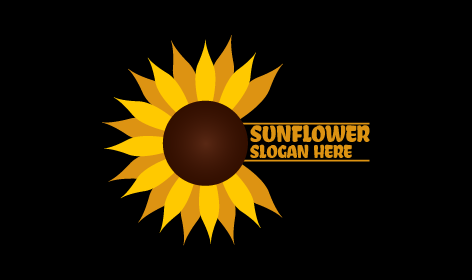 Logotipo De Girassol Meio Verão