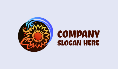 Logo Bunga Matahari Oranye Muda